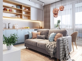 Nới rộng không gian thiết kế nội thất chung cư 32m2 với phong cách Minimalism